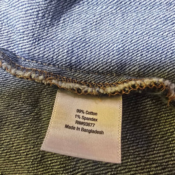ANA A New Approach Womens Denim Jacket Medium Blue Studded Trucker Jean Jacket M - Picture 3 of 13